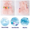 thumbnail image 2 of Small Dog Dress, Girl Puppy Bling Princess Skirt Dress with Plush Balls,Chihuahua Yorkie Clothes Outfit for Birthday Wedding Party Blue XS, 2 of 7