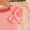 thumbnail image 4 of TAIAOJING Girls Outfits Sets Toddler Summer Casual Outfits Sets Solid Color Tshirt With Printed Shorts Baby Clothes For 6 Months To 3-Years Cozy 2-3Y, 4 of 9