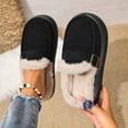 thumbnail image 6 of Yindaity Slippers for Mom Women's Fuzzy House Slippers Suede Fluffy Winter Slipper Cozy Furry Warm Shoes Indoor/Outdoor(Black,15.99), 6 of 8