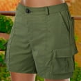 thumbnail image 2 of XIAOCHA Womens Side Pocket Cargo Shorts Relaxed Fit Mid Thigh Button Fly Utility Shorts Quick Dry Casual Outdoor Shorts, 2 of 9
