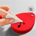 thumbnail image 3 of Rome Tech Drop-Shaped Style Fob Case with Carabiner for AirTag, Yellow, 1, 3 of 4