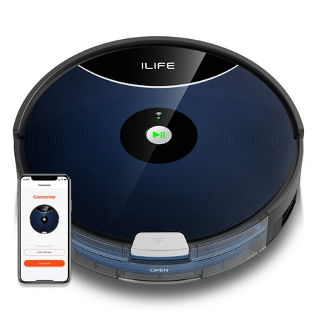 ILIFE A80 Max-W Robot Vacuum Cleaner, 2000Pa, Wi-Fi, 2-in-1 Roller Brush, Route...