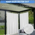 thumbnail image 5 of Lapalife Outdoor Curtain for Patio Waterproof Extra Wide, Tap Top Blackout Curtain Thermal Insulated Drapes, 1 Panel, 100''x 96'', White, 5 of 8
