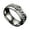 Silver, variant on 11PCS Men Ring Simple High Polished Fashion Jewelry Rotating Chain Inlaid Finger Ring for Party,Black,US 11