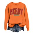 thumbnail image 4 of Wyzesi Sweatshirts Overd de Noël pour Femmes, Imprimé Lettres, Col Rond, Pull à Manches Longues, Sweat à Capuche Noir, Gilet Ouvert devant, 4 of 6