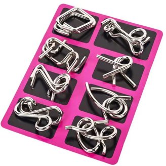 15 Rompecabezas De Alambre Metálico – Set De IQ Y Entrenamiento Mental Para Adultos Y Niños (+3 Años)