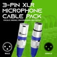 thumbnail image 2 of LAICAIW XLR to XLR Microphone Cable (100 Feet, 1 Pack) XLR Male to Female Mic Cable 3-Pin Balanced Shielded XLR Cable for Mic Mixer, Recording Studio, Podcast-Blue, 100Ft, 1 Pack, 2 of 7