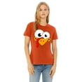 thumbnail image 2 of P&B Thanksgiving Silly Turkey Face Women's T-shirt, XL, Orange, 2 of 5