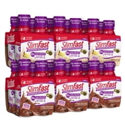 SlimFast Advanced Nutrition Shakes, Chocolate & Vanilla Variety Pack, 11 Fl oz, 24 Ct