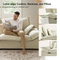 thumbnail image 3 of 102" Modern 3-Seater Sofa with Storage, Tool-Free Assembly for Living Room Apartment, Beige, 3 of 6