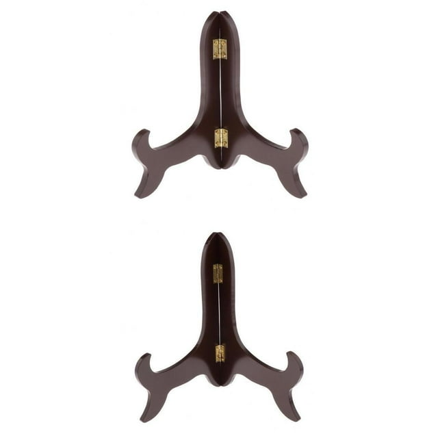 Caballetes De Soporte De Placa De Soporte De Exhibición De Madera De Lujo De 2 Zulema Soporte de exhibición de placa de madera