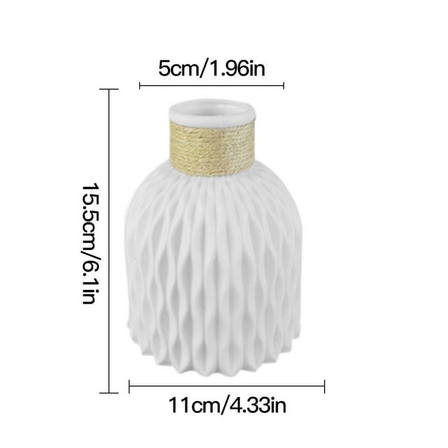Room Decor Flower Pot Flower Container Modern Vase with Rope Wedding Decoration Vase Home Plastic Vase