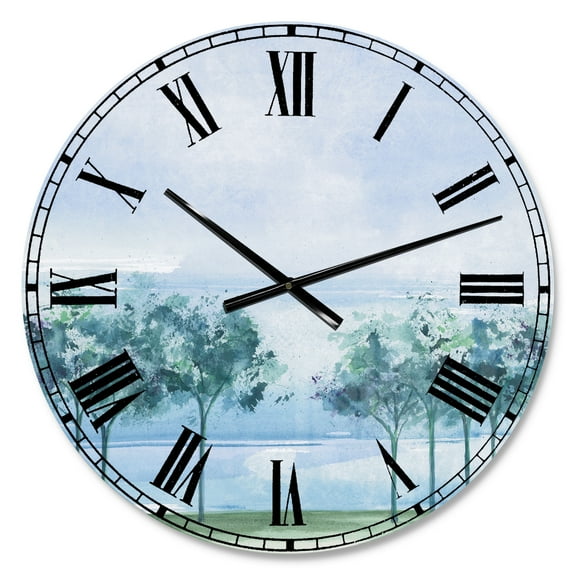 Designart 'Across the Lake VI' Farmhouse wall clock