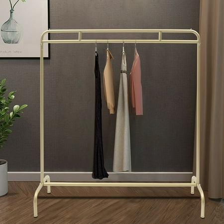 CNCEST Metal Clothes Rack Clothing Display Stand Bedroom Freestanding Garment Gold Rack