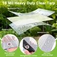thumbnail image 3 of Lona transparente impermeable Tryitsbest de 16 mil, 244 x 305 cm, 3 of 7