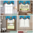 thumbnail image 6 of Tie Up Valances for Windows, Funny Diving Tiger Adjustable Valance Curtains Window Treatment for Living Room, Ocean Sea Coastal Coral Fish Marine Life Rod Pocket Kitchen Curtains & Drapes 60x18 Inch, 6 of 9