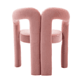thumbnail image 4 of Tcbosik Modern Dining Chair Set of 2, Living Room Barrel Chair, Upholstered Velvet Armchair for Kitchen, Living Room, Reception Room, Pink, 4 of 11