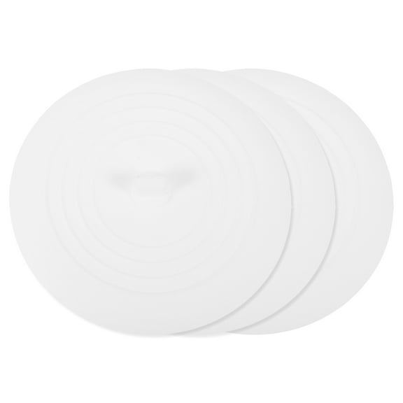 HEALEEP MLINS 3pcs Drain Stopper for Bathtub Sink Plugs with Anti blocking Hair Stopper in Silicone Tub Drain Design