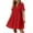 LYQ1_Red, variant on Meichang Women's Summer Dress Cotton Button Down Short Sleeve Collar Tshirt Dresses Casual Flowy Loose Mini Beach Dress