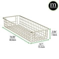 thumbnail image 4 of mDesign Shallow Metal Wire Basket for Organizing Storage Pantry - 4 Pack - Satin, 4 of 9