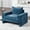 Blue, variant on Harper & Bright Designs Oversized Chenille Single Sofa Chair, Accent Chair with Wide and Deep Seat, Upholstered Comfy Armchair with Wide Armrests for Living Room, Blue