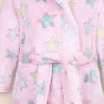 thumbnail image 4 of TOWED22 Kids Hooded Bathrobe Girls Soft Plush Hooded Flannel Pajamas Sleepwear Boys Spa Robe, 4 of 7