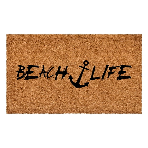 Calloway Mills 108542448 Beach Life Anchor Doormat, 24 x 48 in.