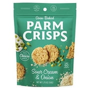 ParmCrisps, Original, 100% Cheese Crisps, Keto Friendly, Gluten Free (Sour Cream & Onion, 4 Pack)