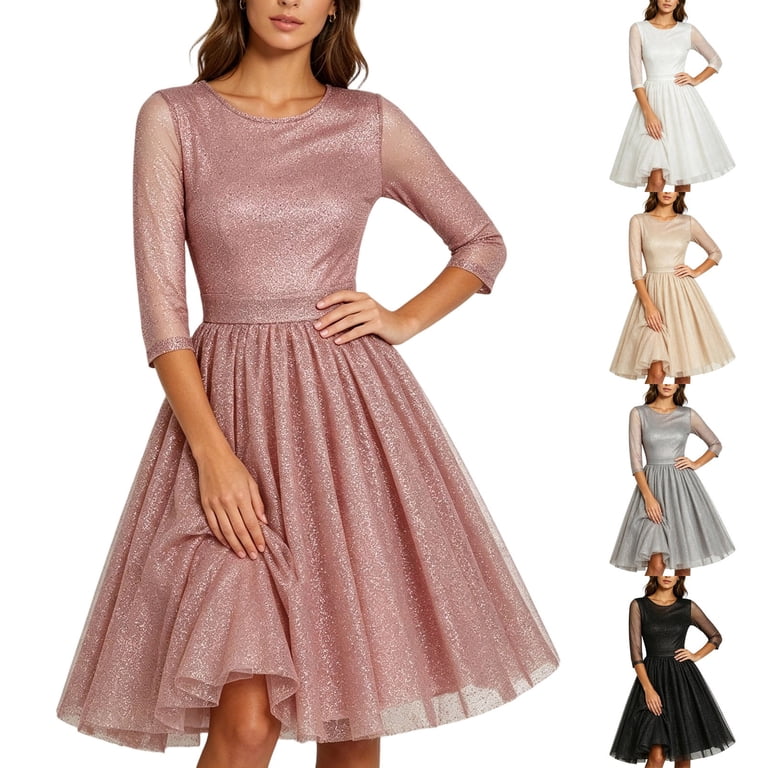 fit and flare modern dress for women Women's Fit & Flare Modern Halter Dress