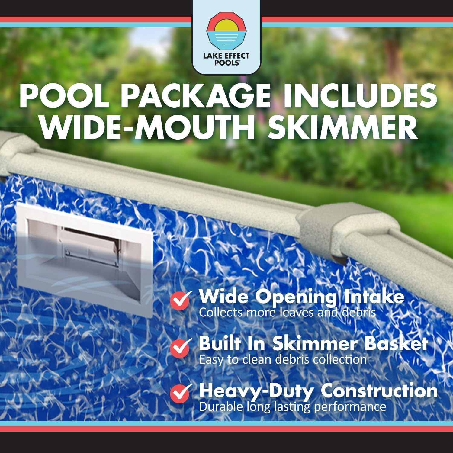 Lake Effect Pools Impressions 15' x 30' Oval 48" Resin Protected Steel Above Ground Swimming Pool
