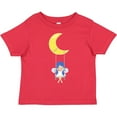 thumbnail image 3 of Inktastic Stardust Fairy, Cute Fairy, Fairy on a Swing, Moon Girls Toddler T-Shirt, 3 of 5