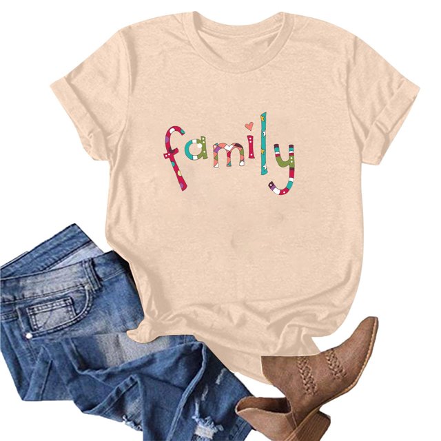 Blouse à Manches Courtes Imprimée Mode pour Femmes T-Shirt Col Rond Drôle