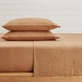 thumbnail image 2 of Levtex Home - 100% Linen - King Sheet Set - Washed Linen - Sandstone - Set Includes : Flat Sheet (112x102in.), Fitted Sheet (78x80+15in.) and 2 Pillow Cases (20x40in.), 2 of 3