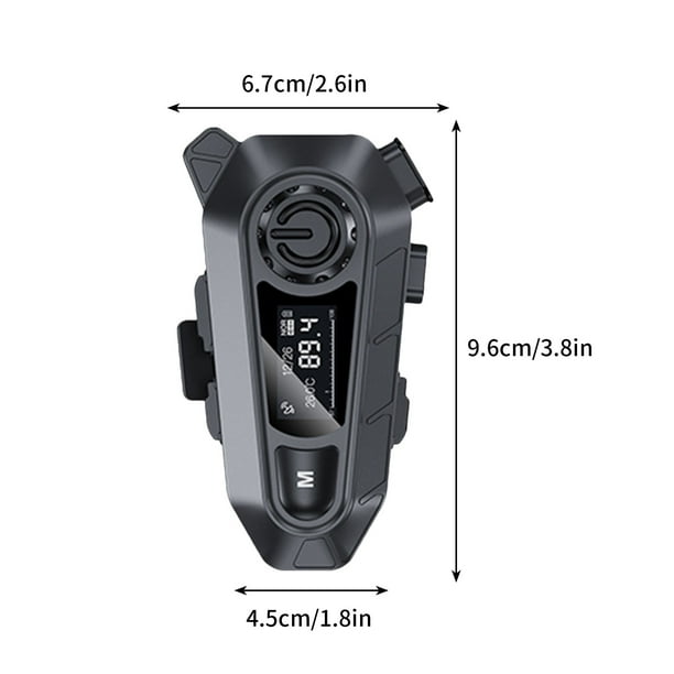 Auriculares Bluetooth para casco de motocicleta con pantalla LED y pantalla digital, con radio y reducción de ruido