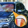 thumbnail image 3 of Yayeee Car Windshield Sun Shade Universal Fit Front Visor Protector, Swirling Lines, 3 of 8