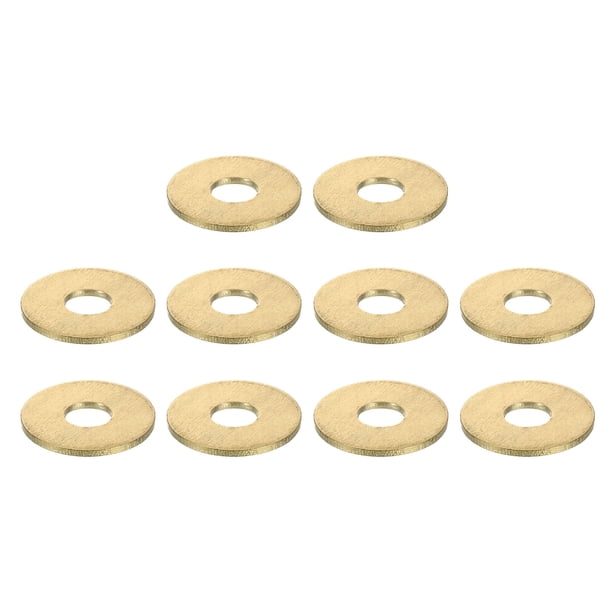 10Pcs Arandela plana de latón, surtido de arandelas de latón M8x24x1.5mm para tornillos y pernos