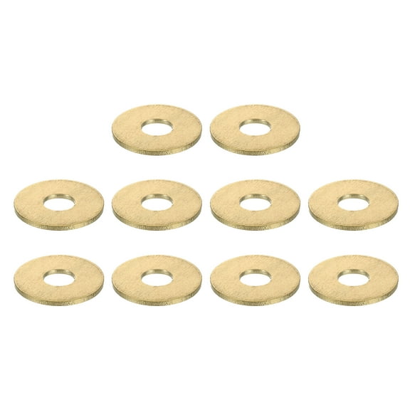 10Pcs Brass Flat Washer, M8x24x1.5mm Brass Washer Assortment for Screws Bolts