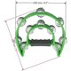 thumbnail image 2 of Double Row Tambourine Metal Jingles Hand Held Percussion Instrument For Kids And Adults Great For Party Bar KTV Percussion Ensembles (Green), 2 of 3