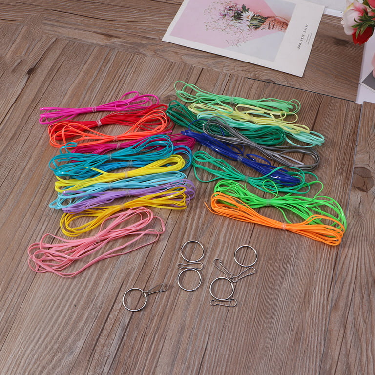TINYSOME Plastic Lacing Cord String 20 Rainbow Colors for Bracelets  Ornaments Art Crafts Kits Jewelry Making Bracelets Necklaces