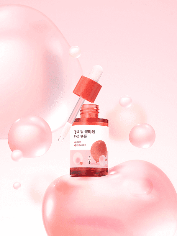 Ampoule raffermissante au collagène profond Camellia de Round Lab 30 ml
