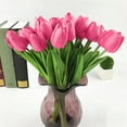 thumbnail image 4 of Luxcidy 10 Pcs Tulips Artificial BouquetReal Touch Flowers Faux Tulips for Home Kitchen Wedding Decorations,Gift Idea for Mother's Day Birthdays (Pink), 4 of 4