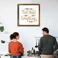 thumbnail image 4 of Eveokoki Kitchen Sign with Rustic Wood Frame 8x8 Inch, First we eat then do everything else , Kitchen Decor , Farmhouse Kitchen Decor , Kitchen Decorations Wall Sign , Dining Room Wall Decor Sign, 4 of 5