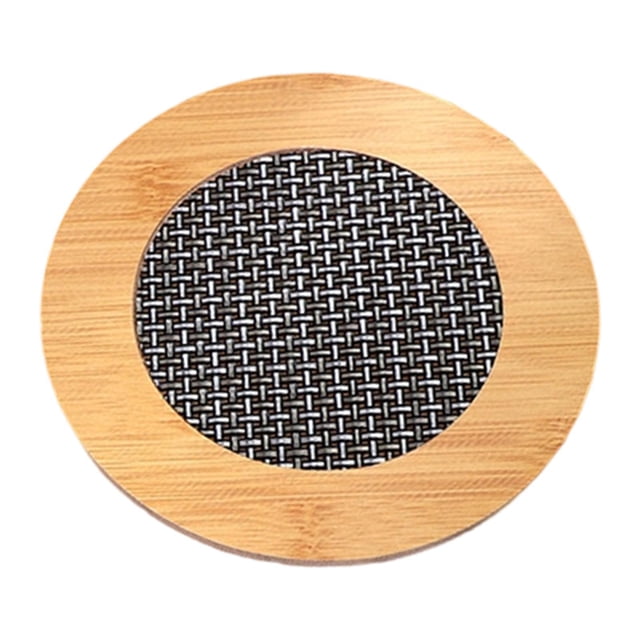 Almohadilla de aislamiento térmico Posavasos de té Decoración del hogar de madera Tapete de comedor antideslizante Resistente Redondo