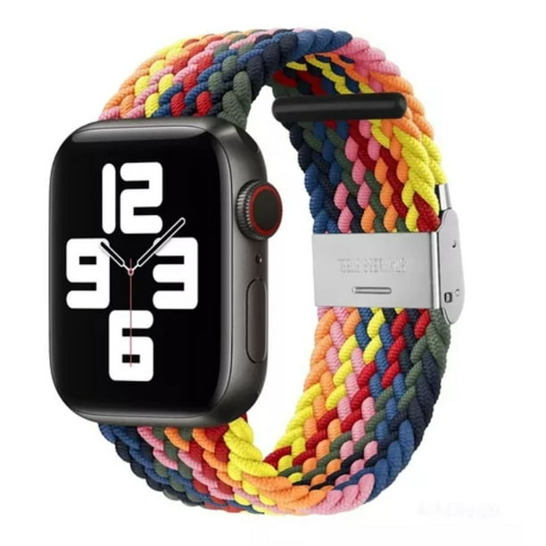 Correa Nylon Trenzado + Hebilla Unisex M / L 42-44-45-49 mm Para Apple Watch Compatible Con Todas Las Series