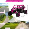 thumbnail image 4 of EastVita 2 Seats Ride on Car 200W Motors UTV,with Remote Control 23" Seats Width Electric Vehicle, EVA Wheels,Music,Head+Tail Light, 4 of 6