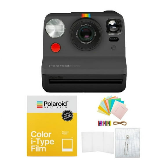 Polaroid Originals Now Viewfinder i-Type Instant Camera (Black) Film Bundle