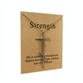 thumbnail image 2 of Stainless Steel Titanium Steel Faith Power Letter Cross Pendant, 2 of 2