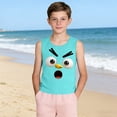thumbnail image 5 of Xdegoge Big Boys Angry Bird Face Graphic Tank Top Funny Expression Sleeveless Crewneck Summer Active Gym Shirts Kids Breathable Performance Playwear Casual Muscle Tops, 5 of 6