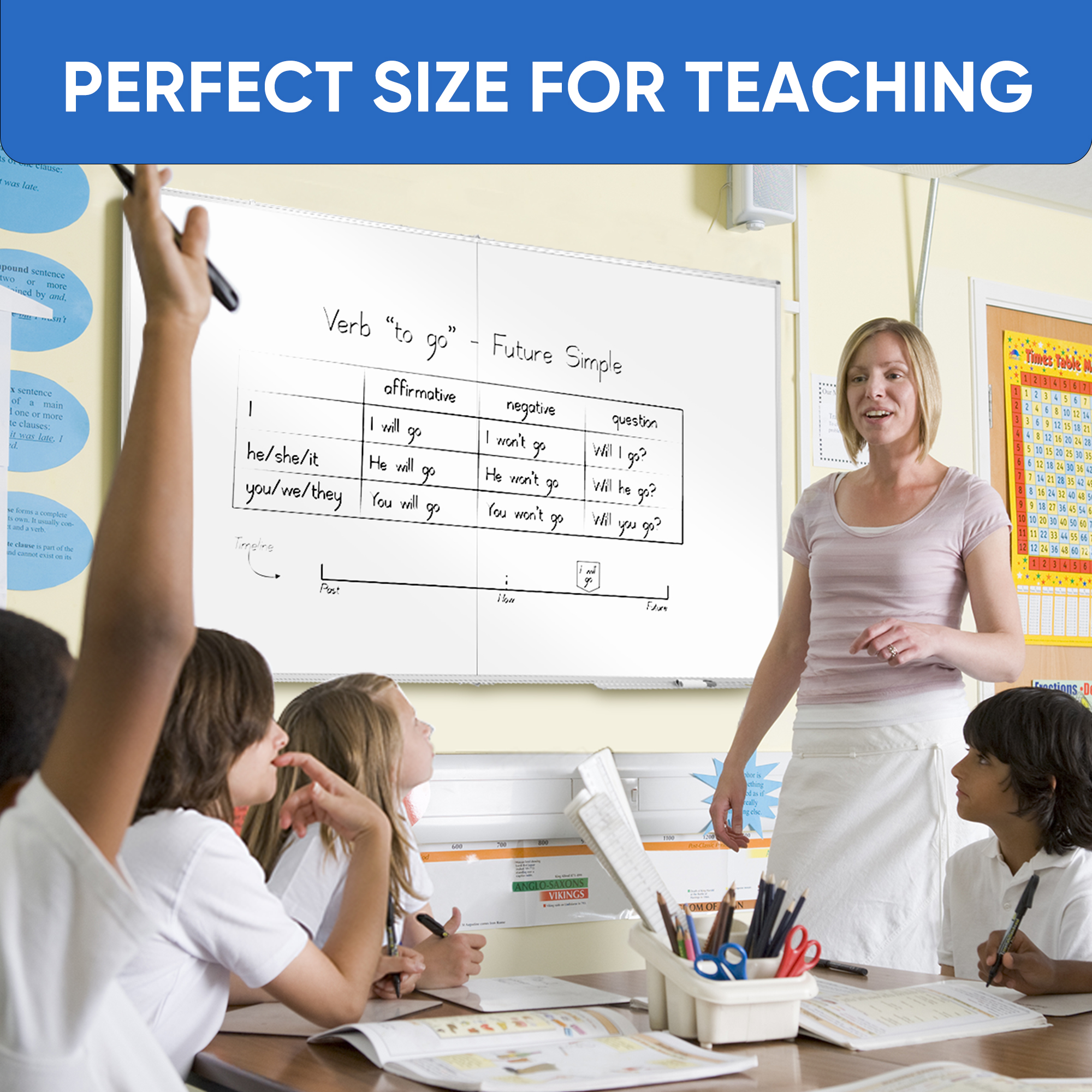 VUSIGN Foldable Double-Sided Writable Board, 72" x 48" Large Dry Erase Magnetic Whiteboard, 7'x4'Wall Mount for Classroom