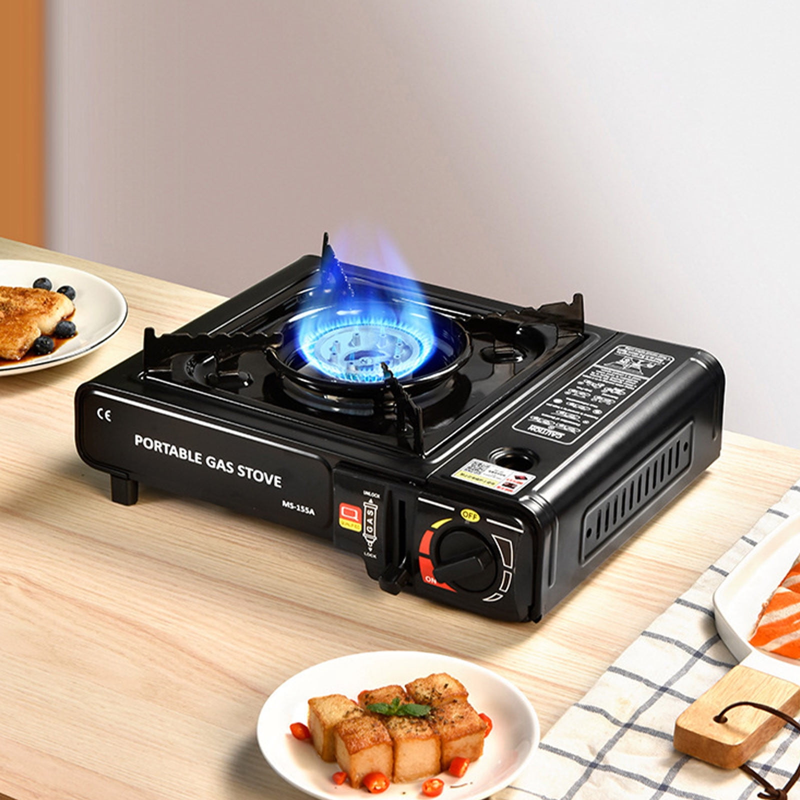 Portable Gas Stove,Butane Camping Stove,Outdoor BBQ Burner,Propane Cooktop for Hot Pot,Picnic Cooking Stove,Tailgating Burner,Travel Camp Stove,Lightweight for Home and Outdoor